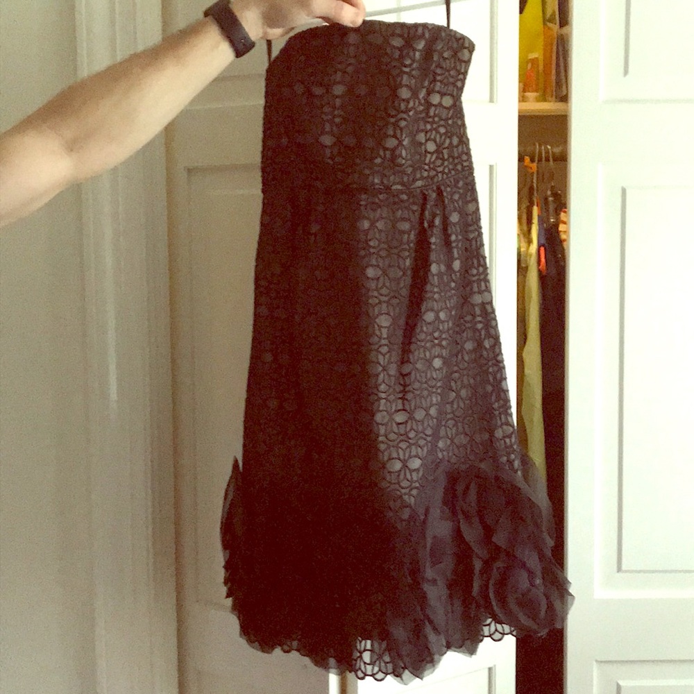 Milly strapless overlay dress